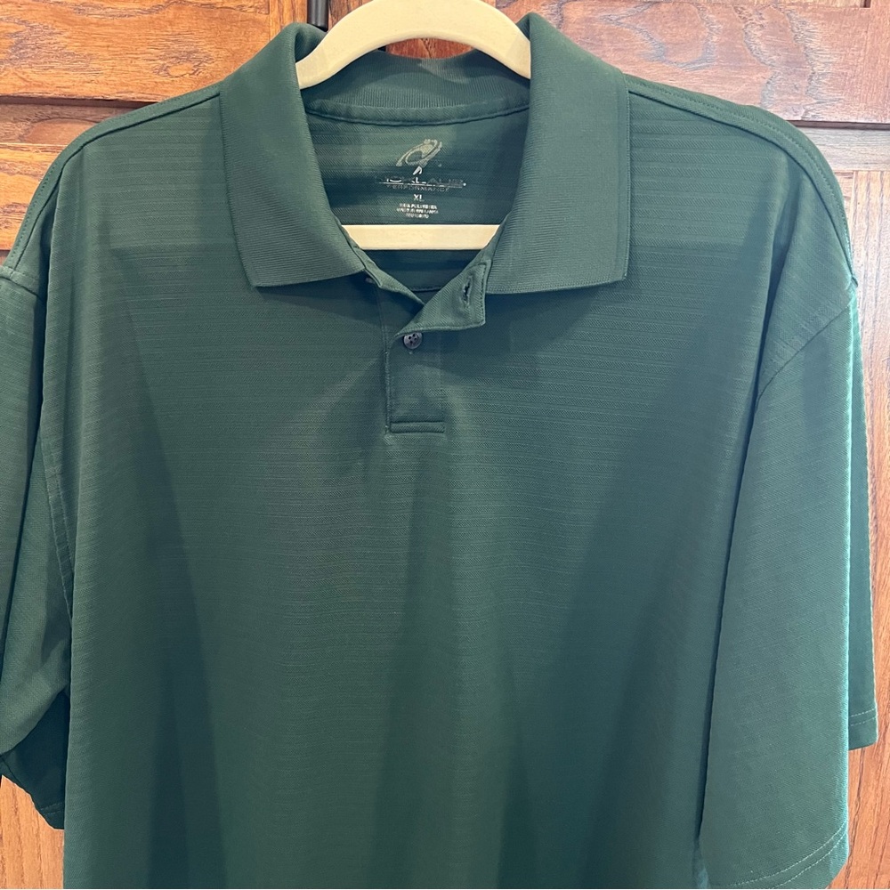 Nicklaus Performance Golf Short Sleeve XL 100% Polyester Green Polo